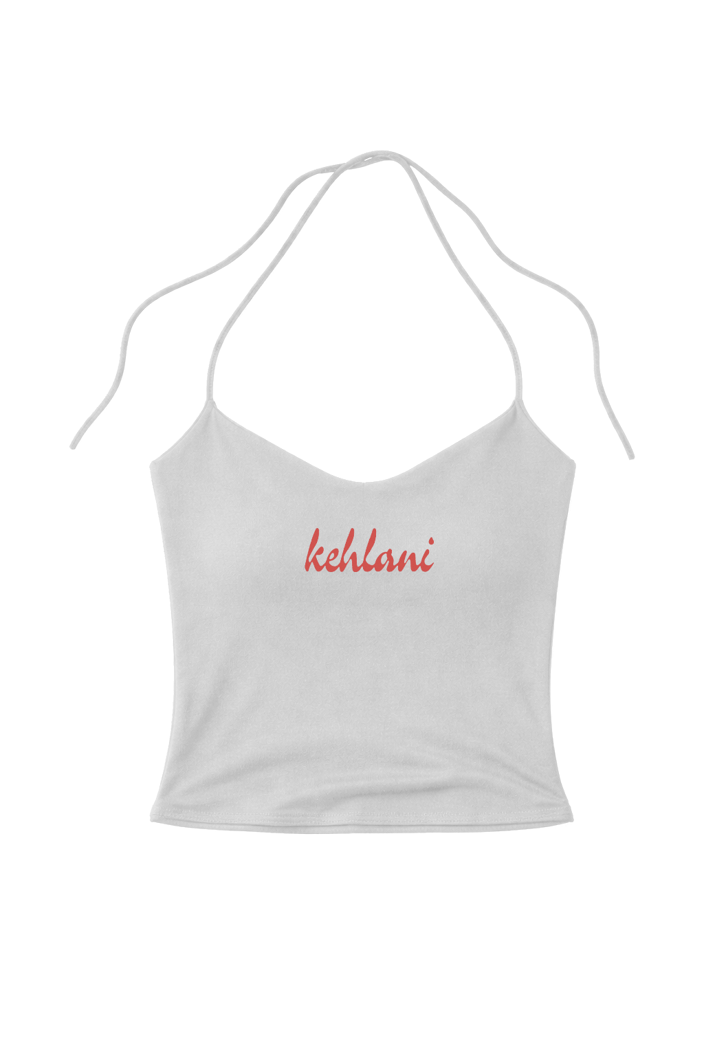 KEHLANI SCRIPT HALTER TOP