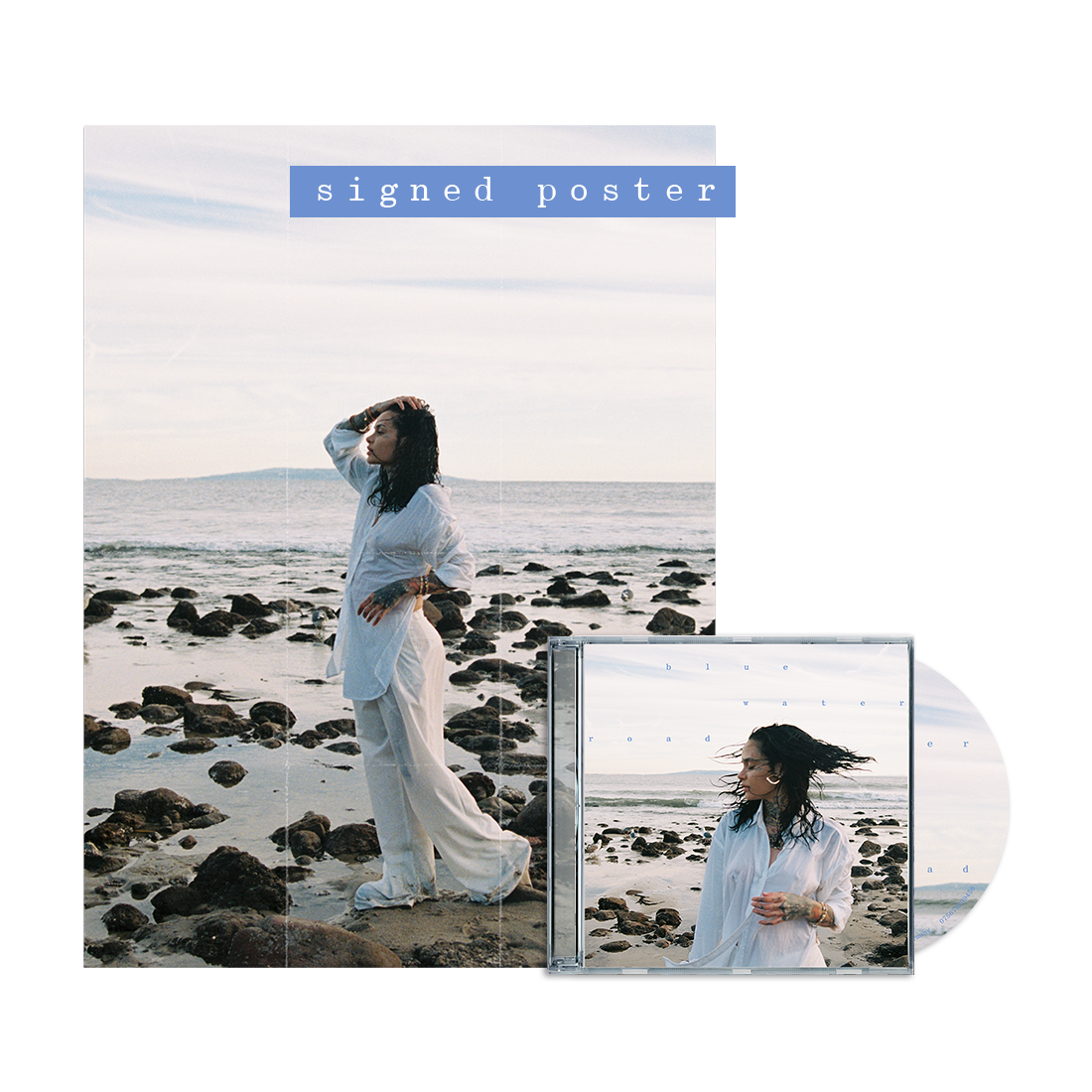 blue water road CD with Autographed Poster