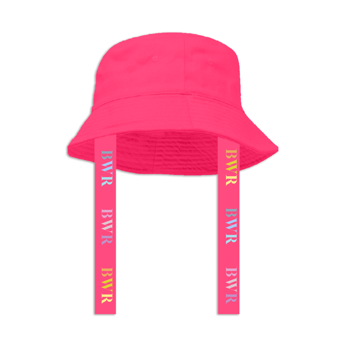 bwr pink drawstring bucket hat