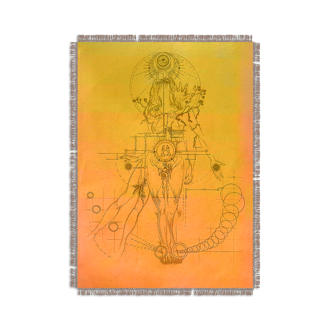 blue water map beach blanket